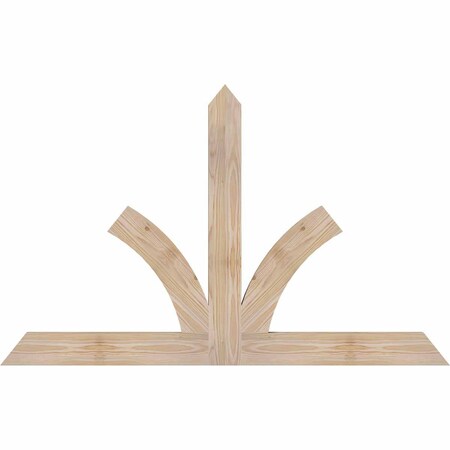 Ekena Millwork Richland Smooth Timber Gable Bracket, Douglas Fir, 48"W x 30"H x 1 1/2"D x 3 1/2"F, 15/12 Pitch GBW048X30X0204RIC00SDF